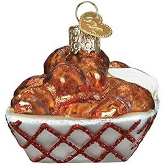 Old World Christmas Hot Wings and Dip Ornament Glass Blown - Picture 3 of 4